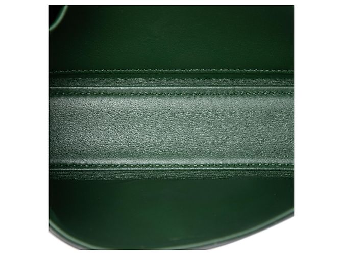 Céline Borsa a tracolla Celine Claude in pelle di vitello lucida verde con Triomphe - vista 4