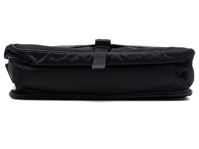 Borsa a tracolla Prada in Tessuto con rifiniture in Saffiano nero e fibbia - vista 3