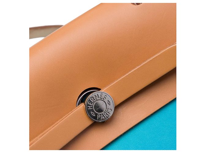 Hermès Blue Toile Verso Herbag Zip 39 - vista 5