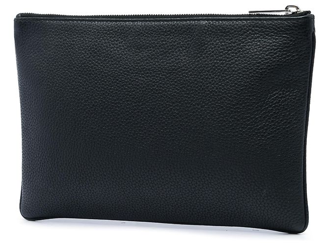 Clutch Atelier Dior de piel de becerro granulada negra Negro - vista 2