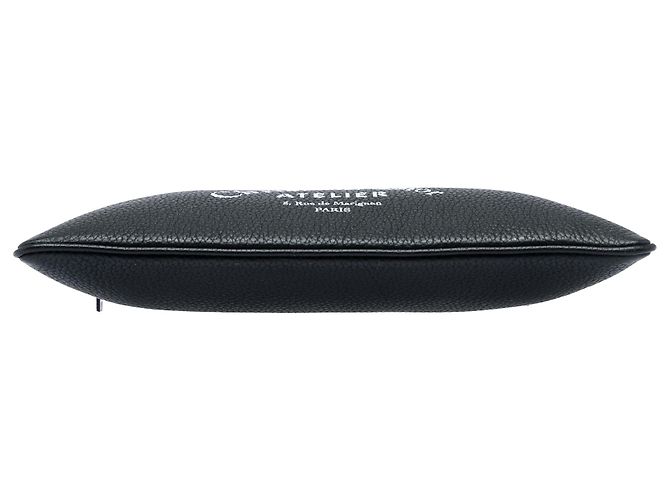 Clutch Atelier Dior de piel de becerro granulada negra Negro - vista 3