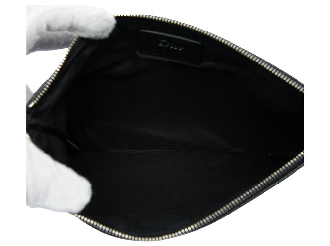 Clutch Atelier Dior de piel de becerro granulada negra Negro - vista 4