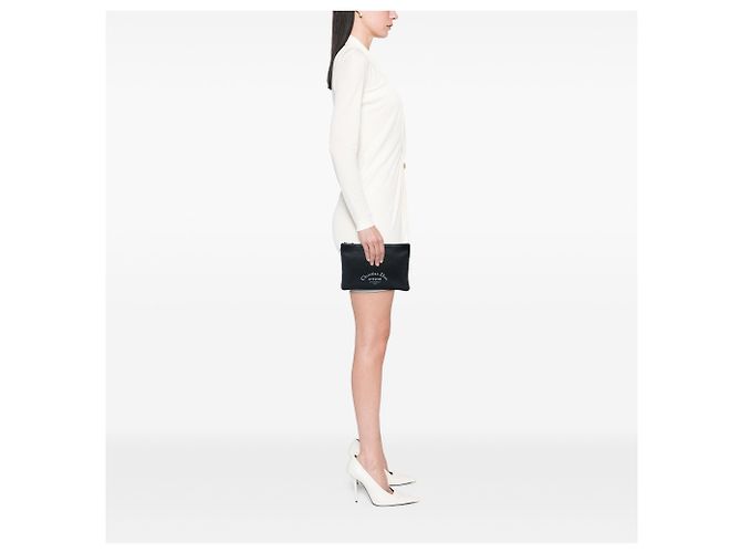 Clutch Atelier Dior de piel de becerro granulada negra Negro - vista 5