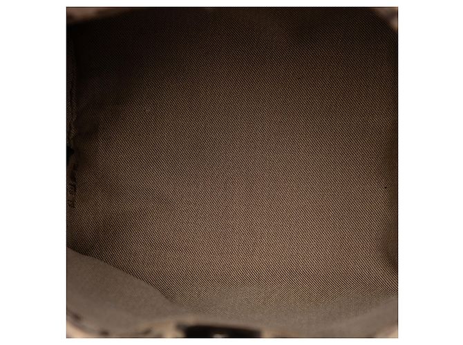 Borsa a mano Fendi in tela Zucchino marrone Beige - vista 4