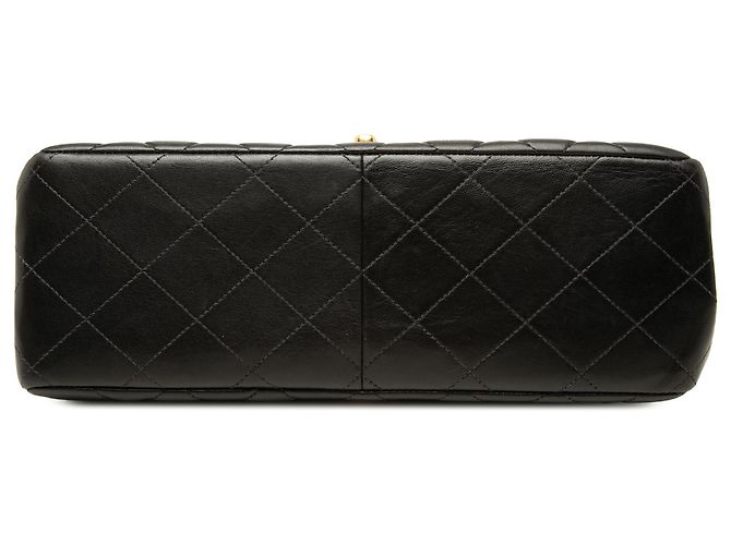 Chanel Black CC Quilted Lambskin Double Sided Flap Nero - vista 3