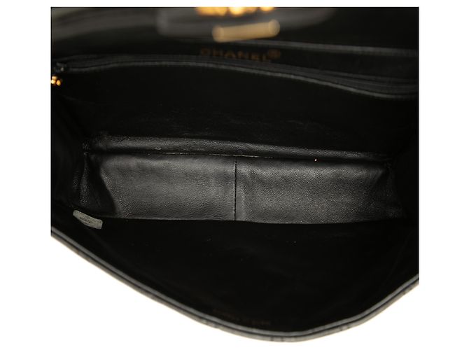 Chanel Black CC Quilted Lambskin Double Sided Flap Nero - vista 4