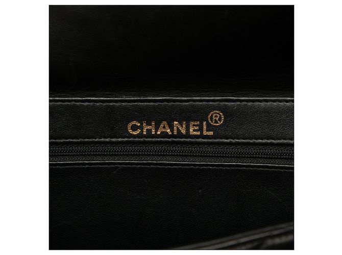 Chanel Black CC Quilted Lambskin Double Sided Flap Nero - vista 5