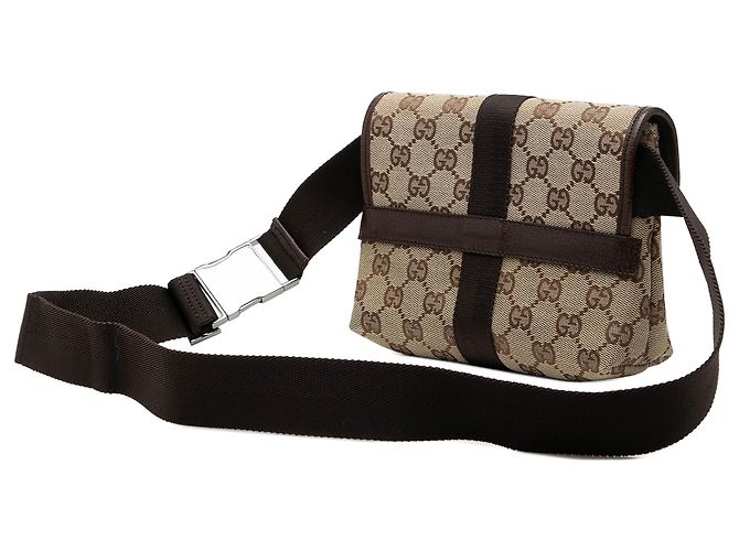 Gucci Gürteltasche aus beigem GG Canvas - Ansicht 2