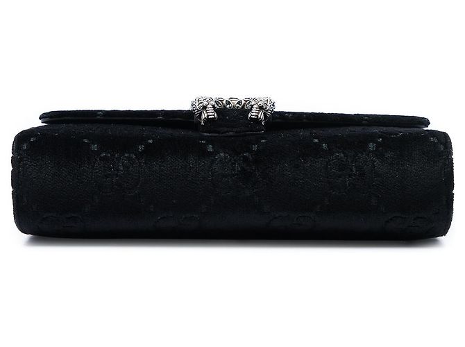 Portafoglio con catena Dionysus in velluto nero GG di Gucci - vista 3