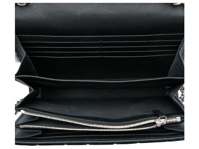 Portafoglio con catena Dionysus in velluto nero GG di Gucci - vista 4