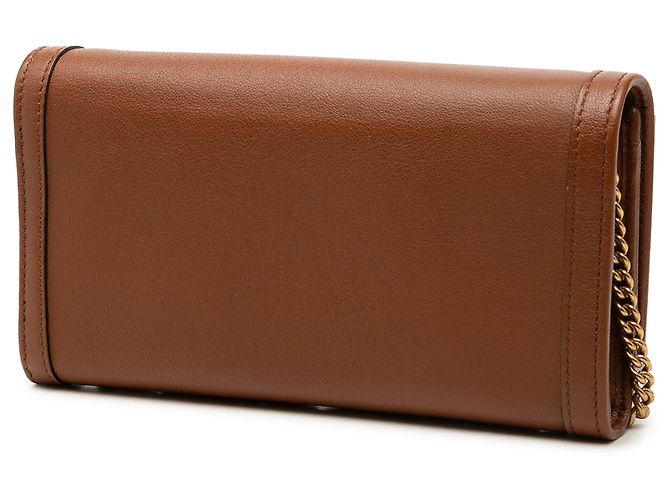 Cartera con cadena Gucci Diana de piel de becerro marrón con bambú Castaño - vista 2