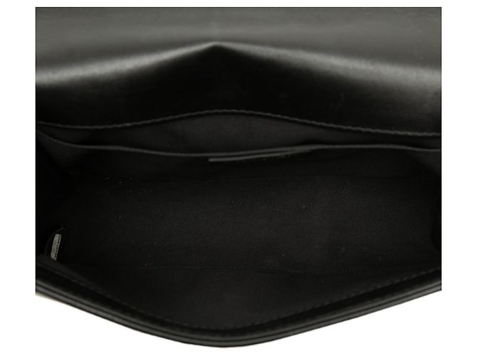 Chanel Black Old Medium Quilted Lambskin Gripoix Boy Flap Nero - vista 4