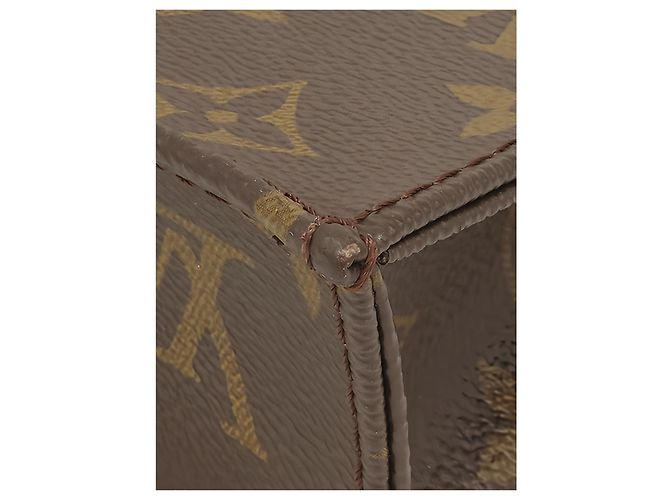 Louis Vuitton Brown Monogram Petit Sac Plat Marrone - vista 8