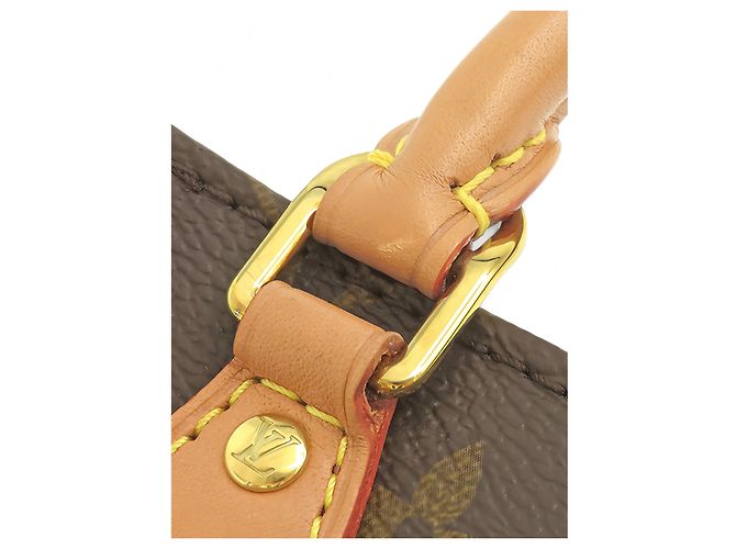Louis Vuitton Brown Monogram Petit Sac Plat Marrone - vista 9