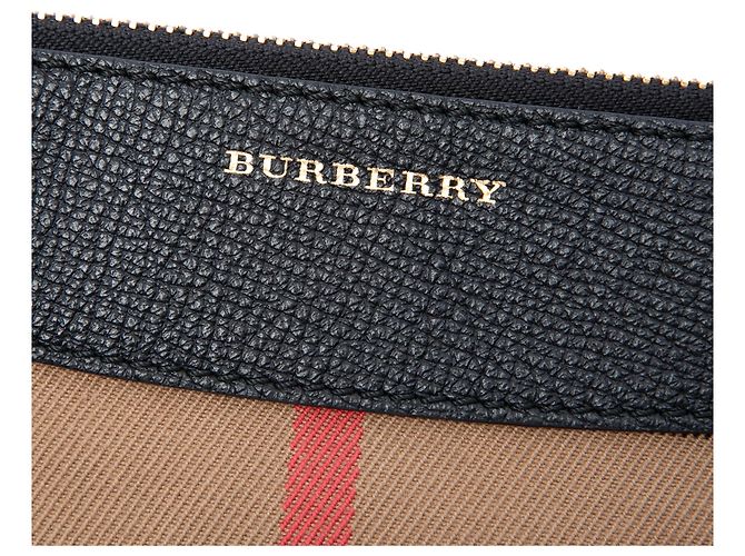 Borsa a tracolla Burberry Brown Mega Check Canvas Derby Peyton Marrone - vista 5