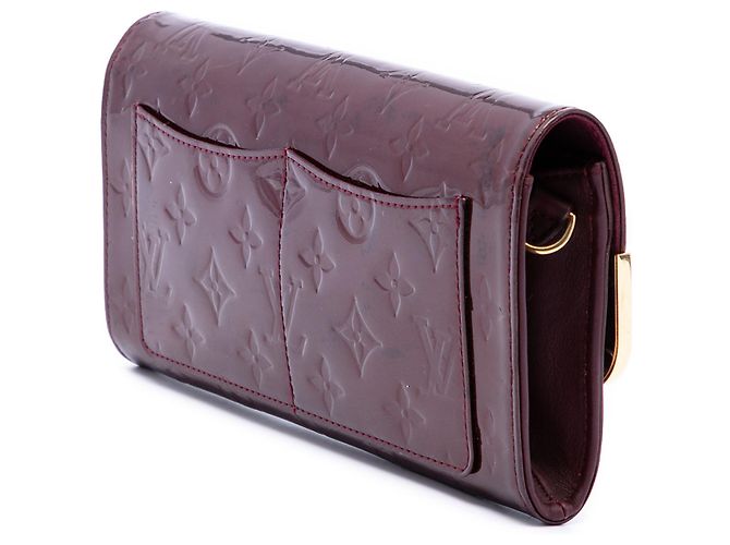 Louis Vuitton Red Monogram Vernis Rossmore MM Rosso Bordò - vista 2