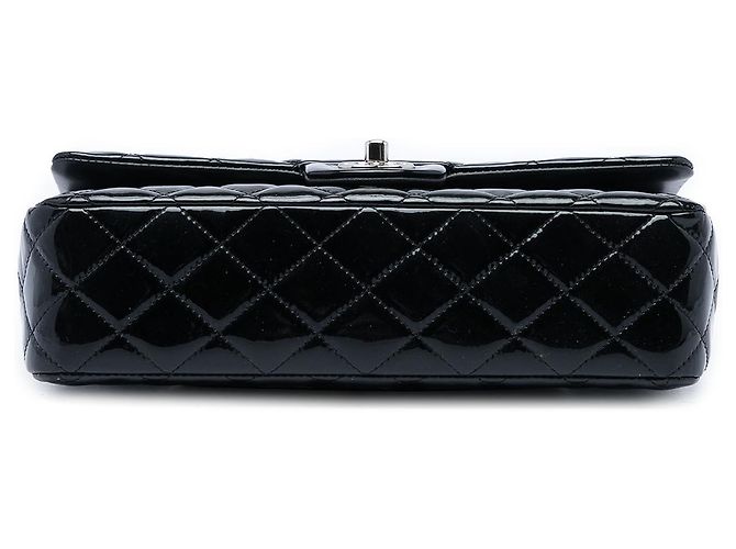 Chanel Black Medium Classic Patent Double Flap Schwarz - Ansicht 3