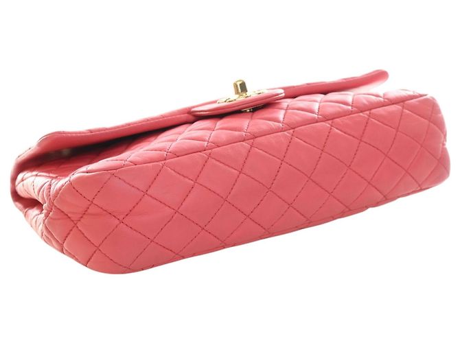 Chanel Pink Medium Classic Lambskin Valentines Heart Charms Single Flap Rosa - vista 14