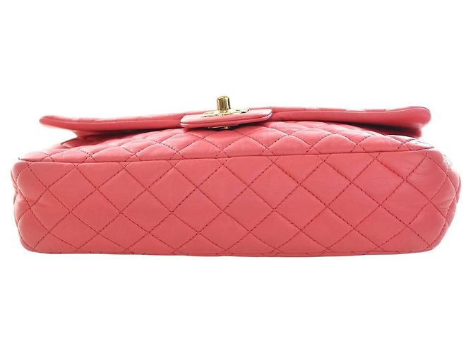 Chanel Pink Medium Classic Lambskin Valentines Heart Charms Single Flap Rosa - vista 3