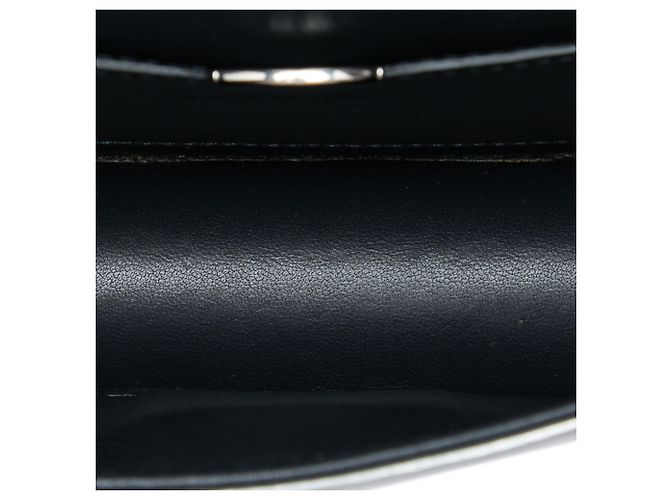 Dior Silver Mini Metallic Patent Microcannage Diorama Flap Plata - vista 4