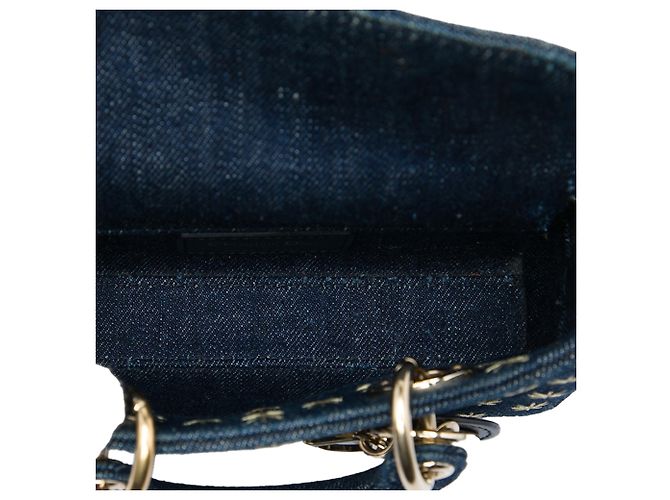 Dior Blue Micro Denim Embroidered Star Lady D Joy Bleu - vue 4