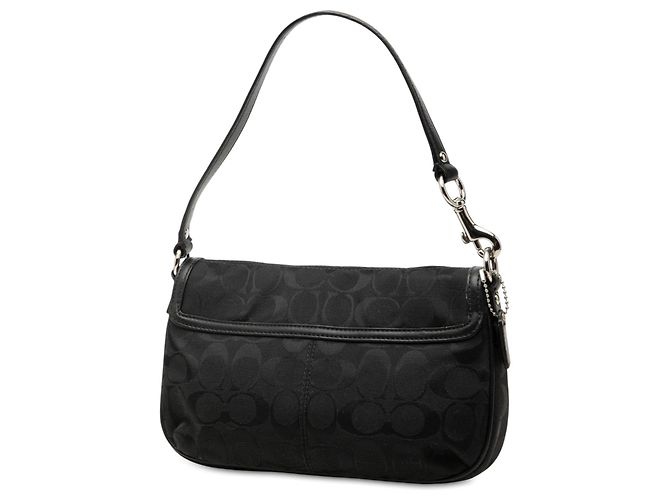 Coach Black Signature Canvas Chelsea Flap Nero - vista 2