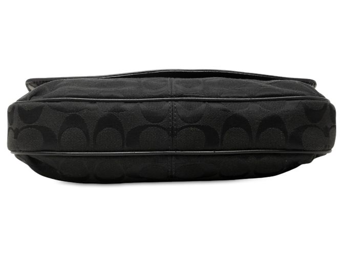 Coach Black Signature Canvas Chelsea Flap Nero - vista 3