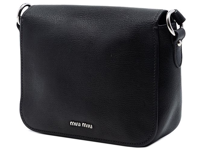 Miu Miu Madras Crossbody aus schwarzem Ziegenleder - Ansicht 2