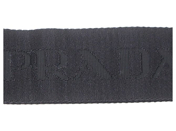 Bolso cinturón Prada de Tessuto con adornos de Saffiano negro - vista 10