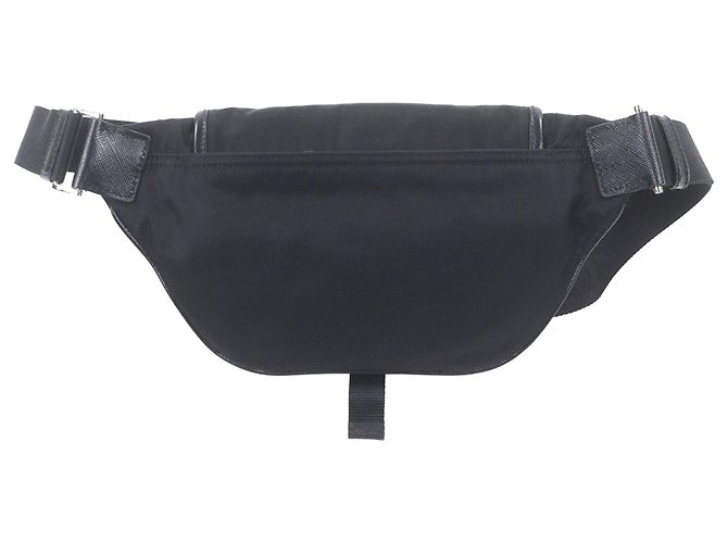 Bolso cinturón Prada de Tessuto con adornos de Saffiano negro - vista 2