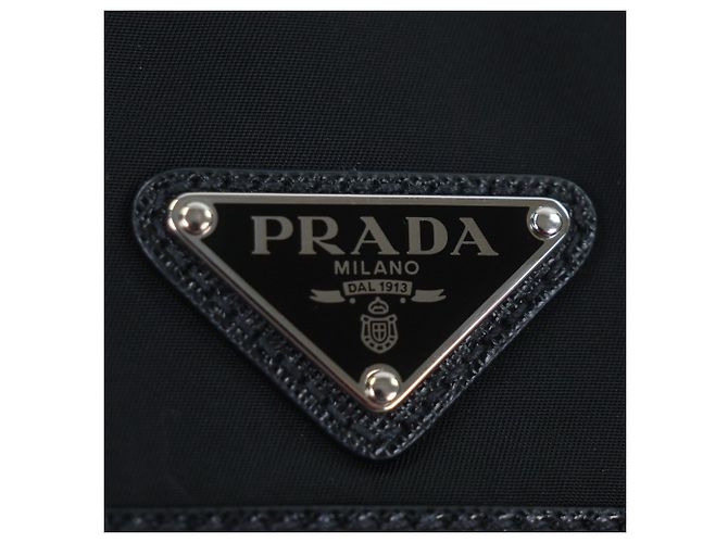 Bolso cinturón Prada de Tessuto con adornos de Saffiano negro - vista 6