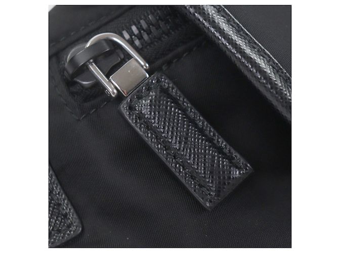 Bolso cinturón Prada de Tessuto con adornos de Saffiano negro - vista 8
