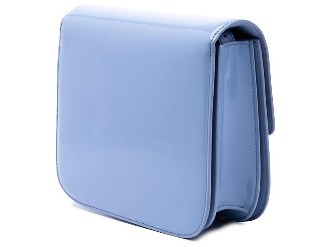 Céline Celine Blue Medium Shiny Calfskin Classic Box Blu chiaro - vista 2