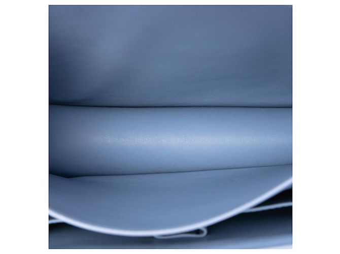 Céline Celine Blue Medium Shiny Calfskin Classic Box Blu chiaro - vista 4
