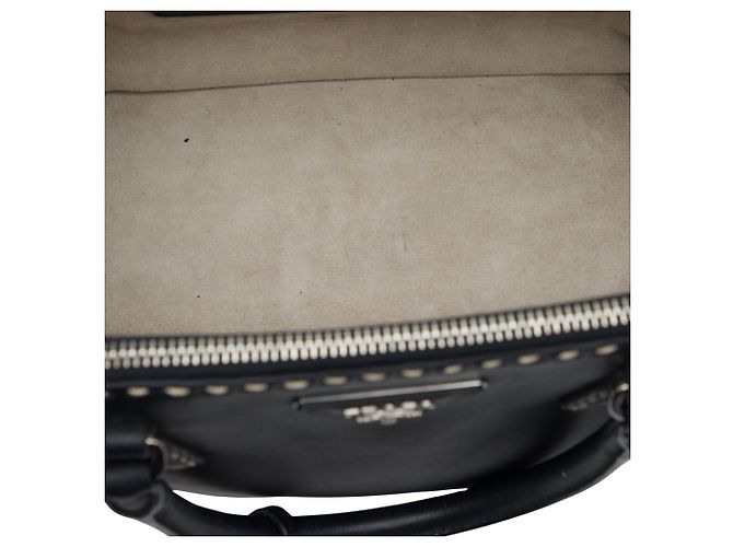 Borsa Galleria Prada in vitello City nero, dimensione Medium, con cuciture a mano e doppia zip - vista 4