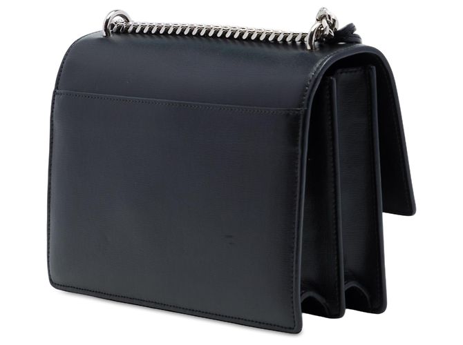 Saint Laurent Black Medium Calfskin Monogram Sunset Crossbody Nero - vista 2