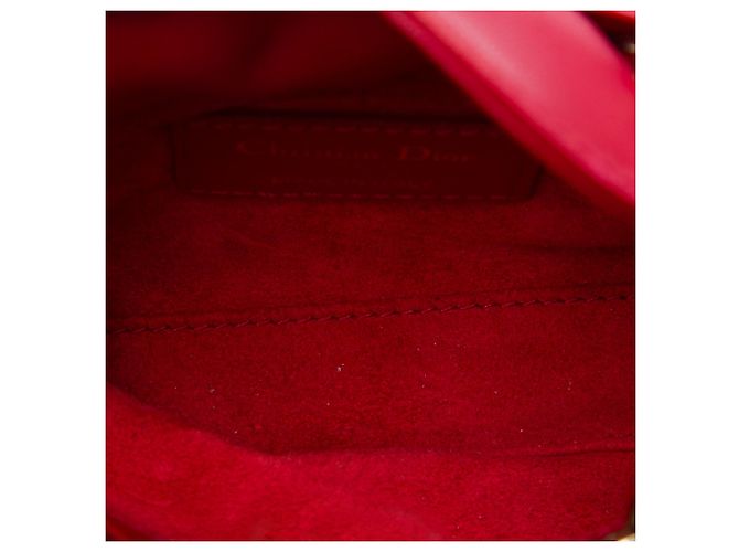 Dior Red DiorAmour Micro Lambskin Cannage Lady Dior Rosso - vista 4
