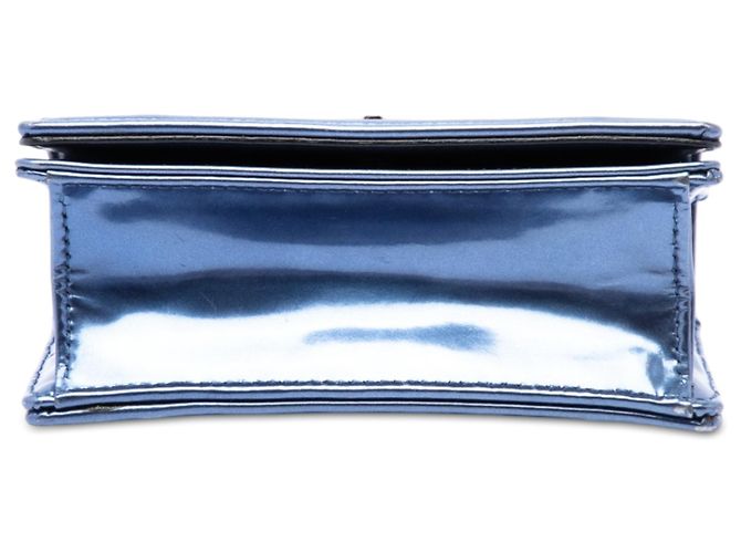 Dior Blue Baby Metallic Patent Microcannage Diorama Flap - vista 3