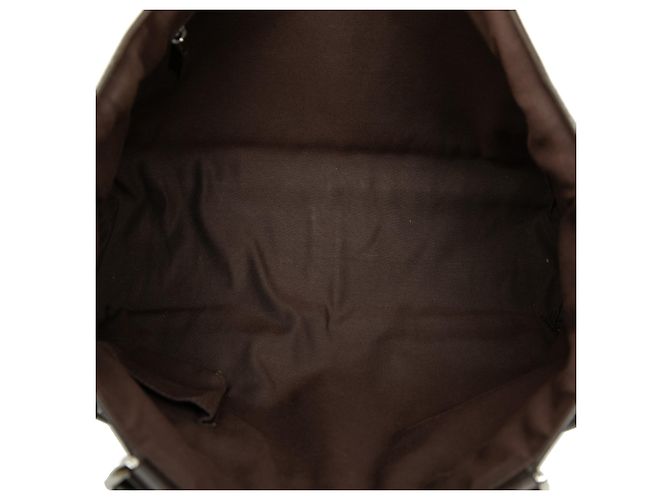 Borsa Tote Gucci Abbey in denim GG marrone con anello a D Marrone scuro - vue 4