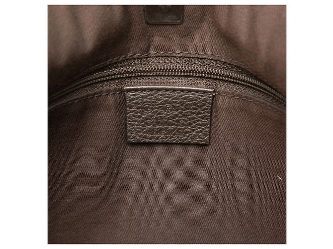 Borsa Tote Gucci Abbey in denim GG marrone con anello a D Marrone scuro - vue 5