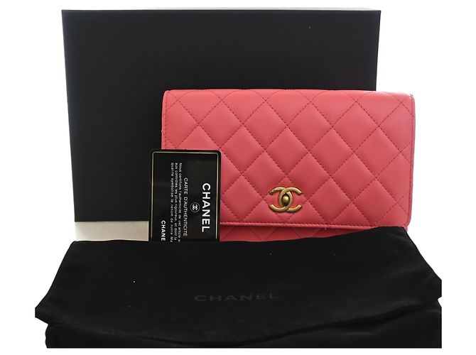 Wallet On Chain Portafoglio con catena Chanel Pink CC Quilted Lambskin Pearl Crush Rosa - vista 15