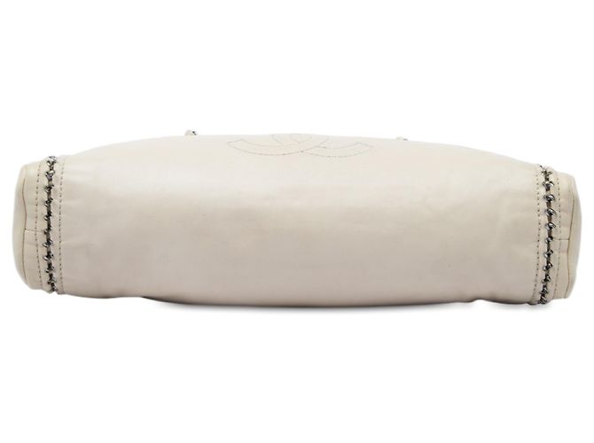 Bolsa Bowler Chanel White Small Calfskin Luxe Ligne Branco - vista 3