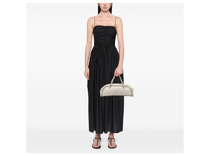 Bolsa Bowler Chanel White Small Calfskin Luxe Ligne Branco - vista 5