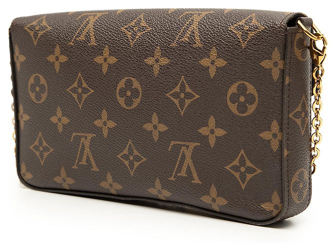 Pochette Félicie Louis Vuitton Brown Monogram World Tour Pochette Felicie Marrone - vista 2
