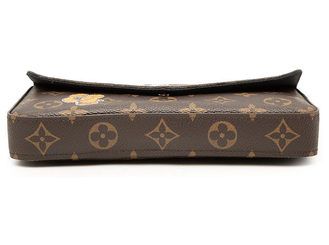 Pochette Félicie Louis Vuitton Brown Monogram World Tour Pochette Felicie Marrone - vista 3