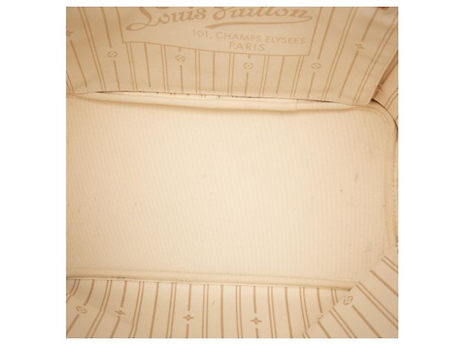 Louis Vuitton White Damier Azur Neverfull MM Bianco - vista 4