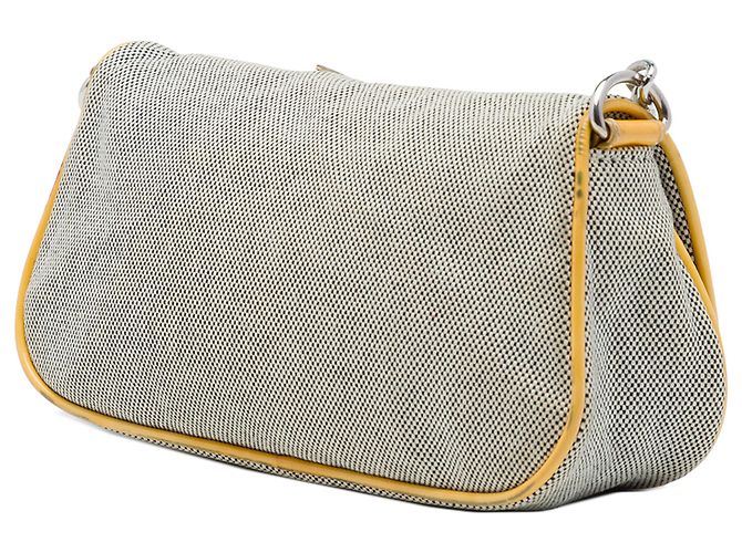 Borsa a tracolla Chanel Gray Canvas CC Camellia No. 5 - vista 2