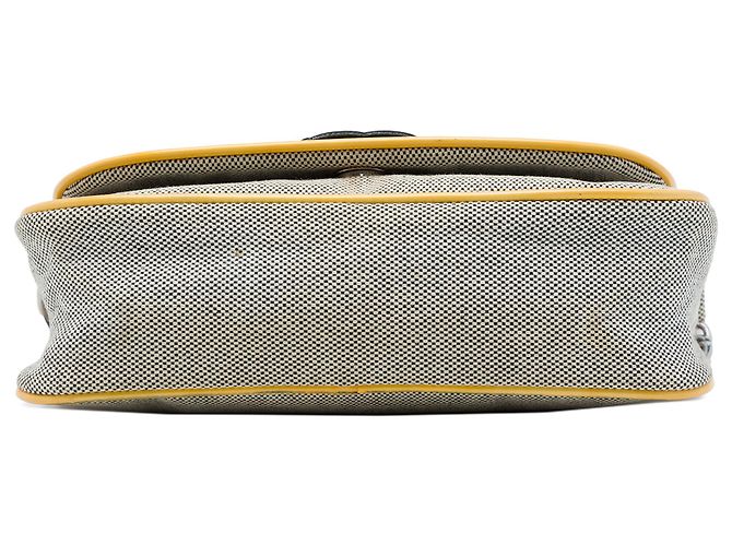 Borsa a tracolla Chanel Gray Canvas CC Camellia No. 5 - vista 3