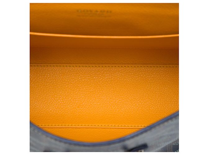 Goyard Blue Mini Goyardine Saigon Structured Blu navy - vista 4