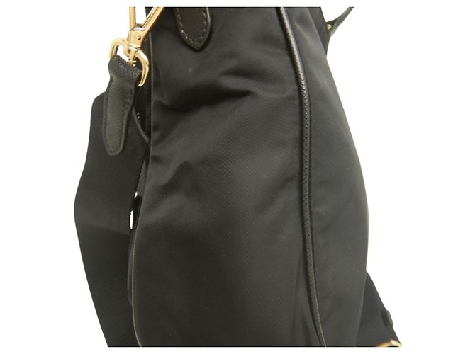 Prada Tessuto Satchel mit schwarzem Saffiano-Besatz - Ansicht 10